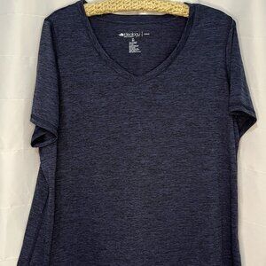Ideology Activewear Women’s Top Navy Blue V Neck Size 2X